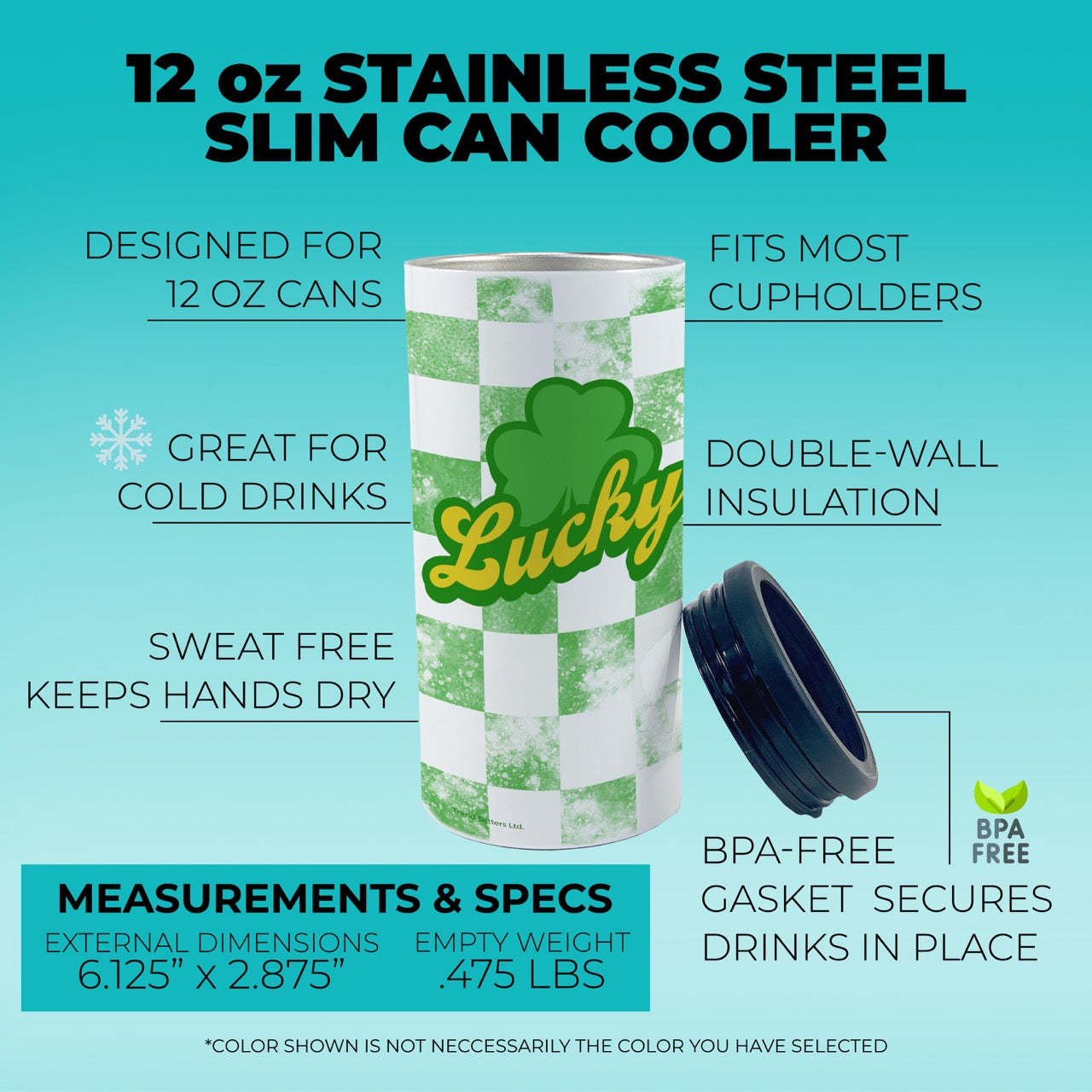 St. Patricks Day Collection (Lucky Shamrock) 12 Oz Slim Can Cooler SSKOOW0025